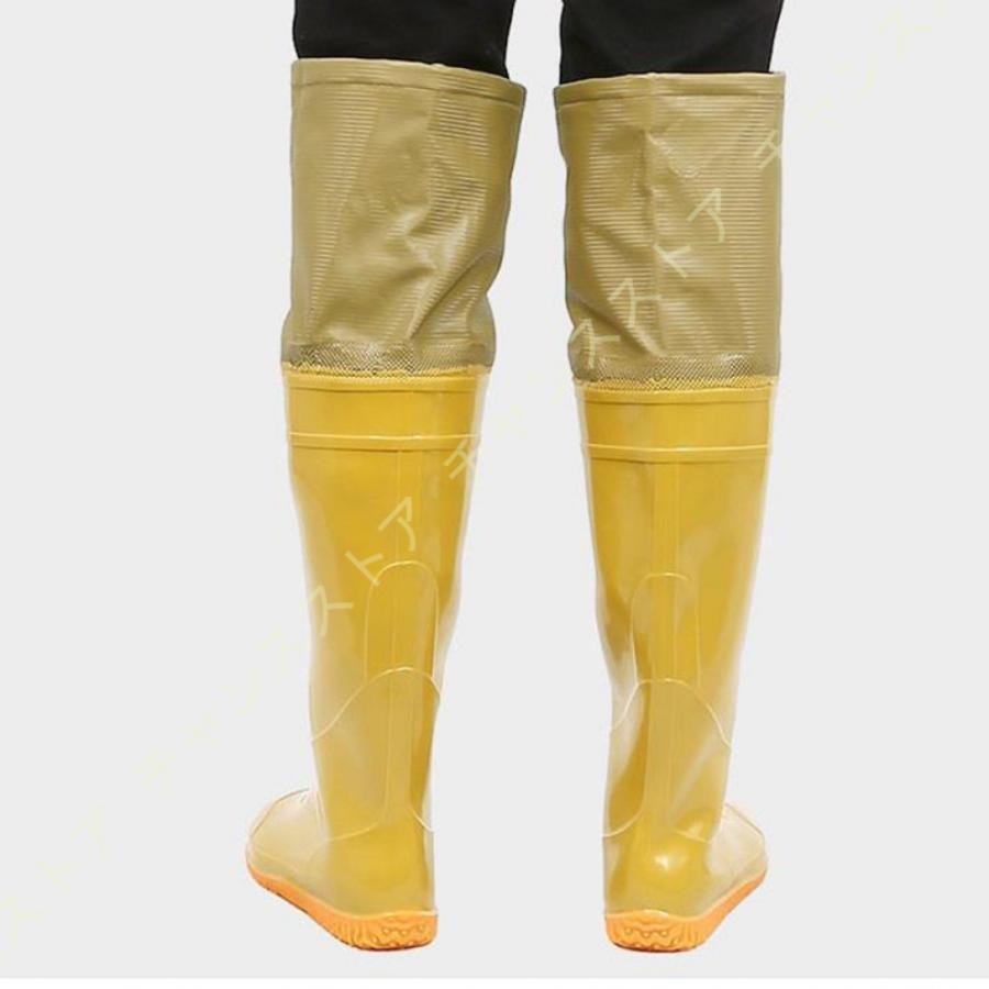 レインロング レインブーツ 折りたたみ 防水 防滑 長靴 完全防水 男女兼用 浅瀬 川 海 田植え漁業 防水長靴 防水ズボン 水仕事 ヒップウェーダー 