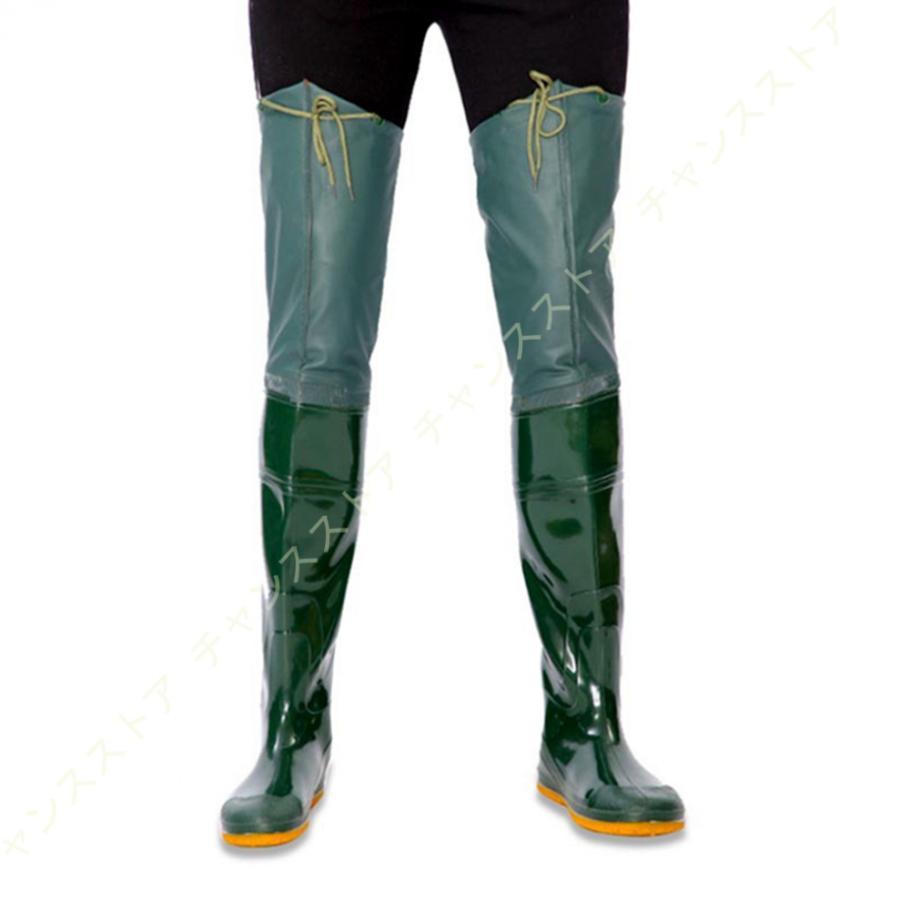 レインロング レインブーツ 折りたたみ 防水 防滑 長靴 完全防水 男女兼用 浅瀬 川 海 田植え漁業 防水長靴 防水ズボン 水仕事 ヒップウェーダー 
