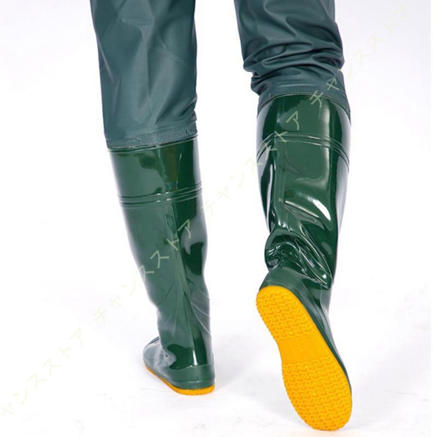 レインロング レインブーツ 折りたたみ 防水 防滑 長靴 完全防水 男女兼用 浅瀬 川 海 田植え漁業 防水長靴 防水ズボン 水仕事 ヒップウェーダー 