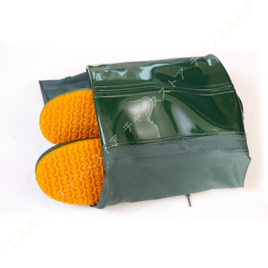 レインロング レインブーツ 折りたたみ 防水 防滑 長靴 完全防水 男女兼用 浅瀬 川 海 田植え漁業 防水長靴 防水ズボン 水仕事 ヒップウェーダー 