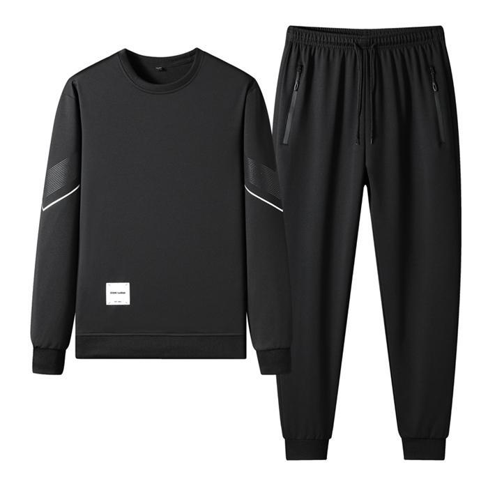 上下セット メンズ セットアップ 長袖 トレーナー カットソー スウェットパンツ ロングパンツ トップス ウエストゴム ラウンドネック 