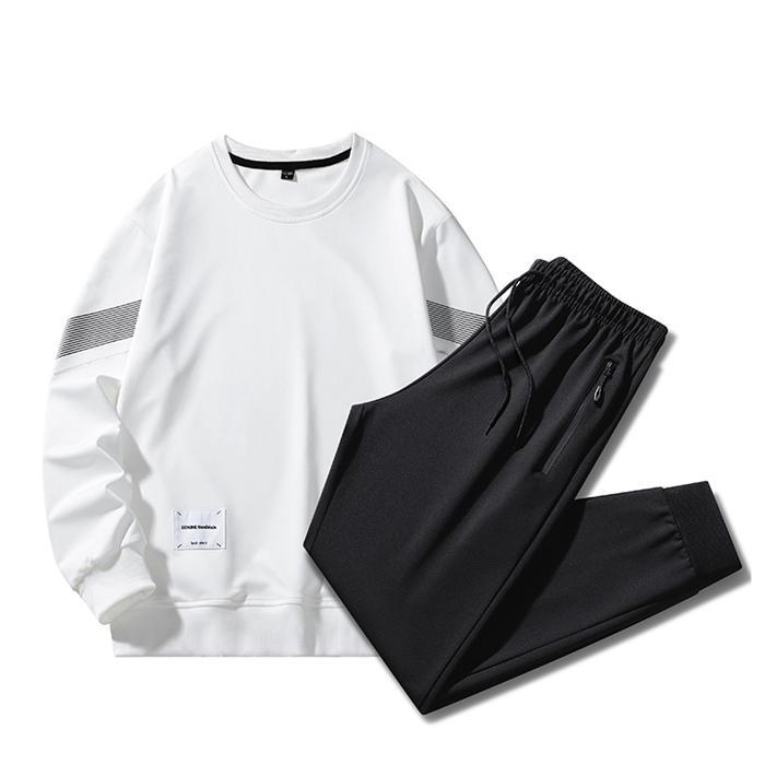 上下セット メンズ セットアップ 長袖 トレーナー カットソー スウェットパンツ ロングパンツ トップス ウエストゴム ラウンドネック 