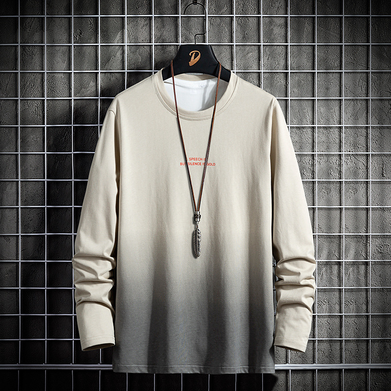 ティーシャツ メンズ ロンT 長袖Tシャツ グラデーション カジュアル 秋服 ロングTシャツ スポーツ 春服 アメカジ 