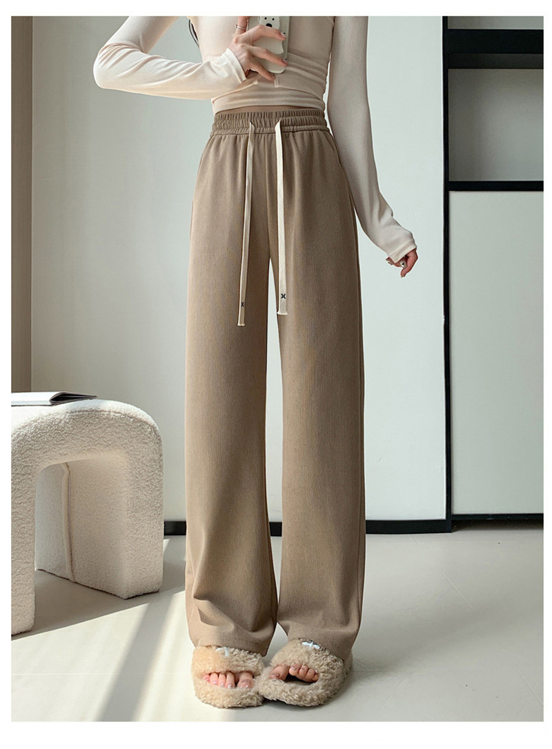 ワイドパンツ レディース ロング スウェットパンツ ガウチョパンツ ストレートパンツ 通勤 秋物 ウエストゴム オフィス ボズボン通学 秋 