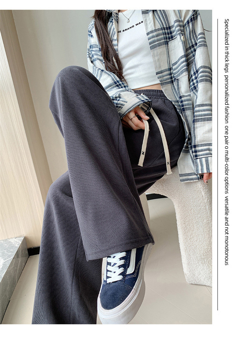 ワイドパンツ レディース ロング スウェットパンツ ガウチョパンツ ストレートパンツ 通勤 秋物 ウエストゴム オフィス ボズボン通学 秋 