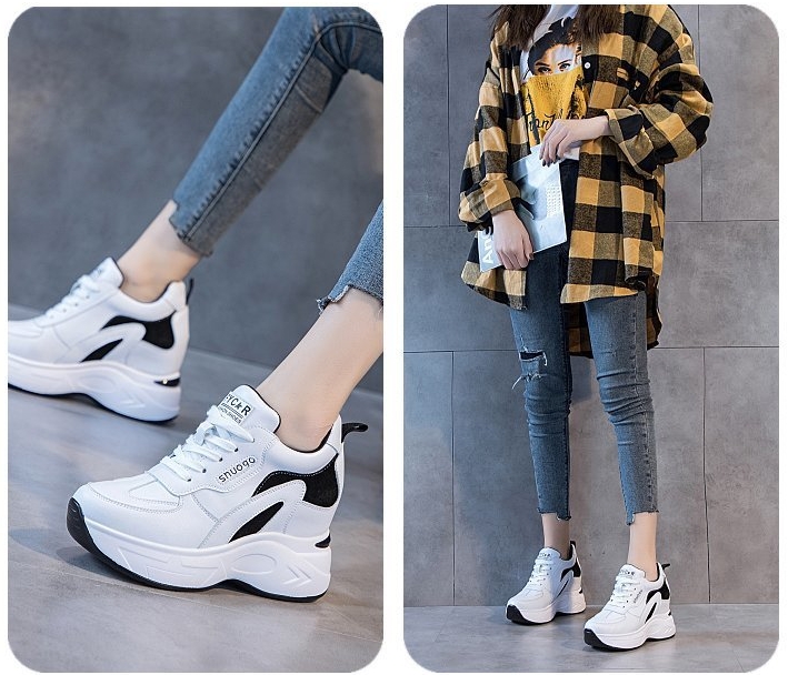 スニーカー 厚底靴 インヒール ハイカット ウォーキング美脚 レディース カジュアル歩きやすい 