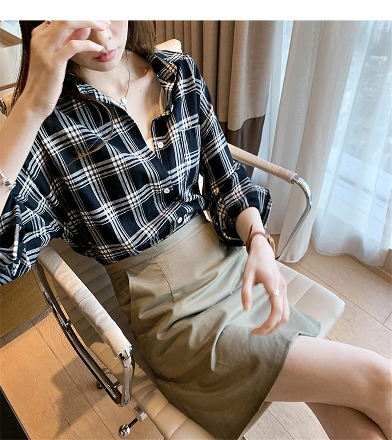 ブラウス レディース 長袖 シャツ チェックシャツ チェック柄 秋 通勤 普段着 フォーマル トップス OL オーバーサイズ オフィス 通勤 