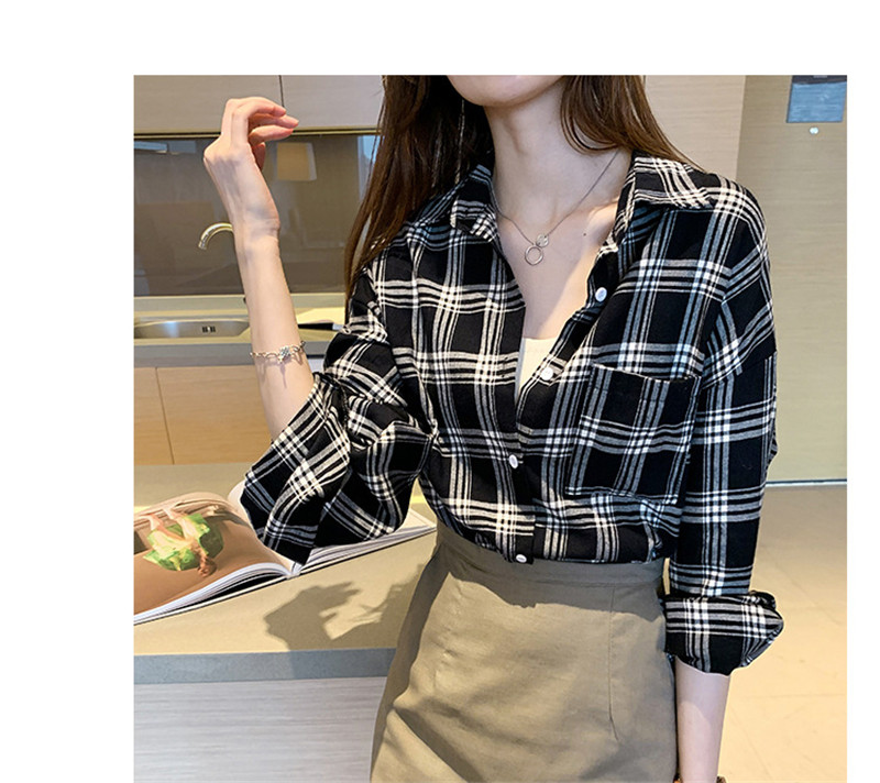 ブラウス レディース 長袖 シャツ チェックシャツ チェック柄 秋 通勤 普段着 フォーマル トップス OL オーバーサイズ オフィス 通勤 