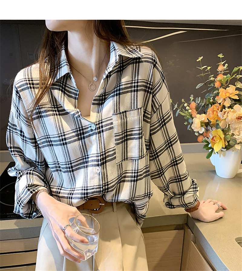 ブラウス レディース 長袖 シャツ チェックシャツ チェック柄 秋 通勤 普段着 フォーマル トップス OL オーバーサイズ オフィス 通勤 