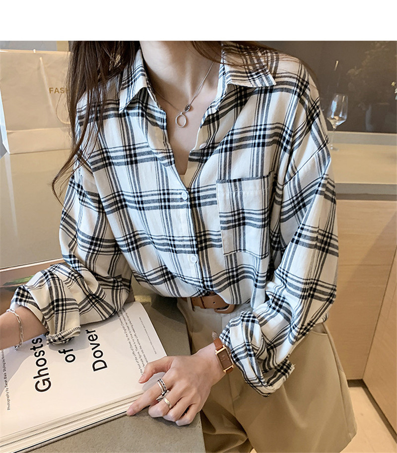 ブラウス レディース 長袖 シャツ チェックシャツ チェック柄 秋 通勤 普段着 フォーマル トップス OL オーバーサイズ オフィス 通勤 