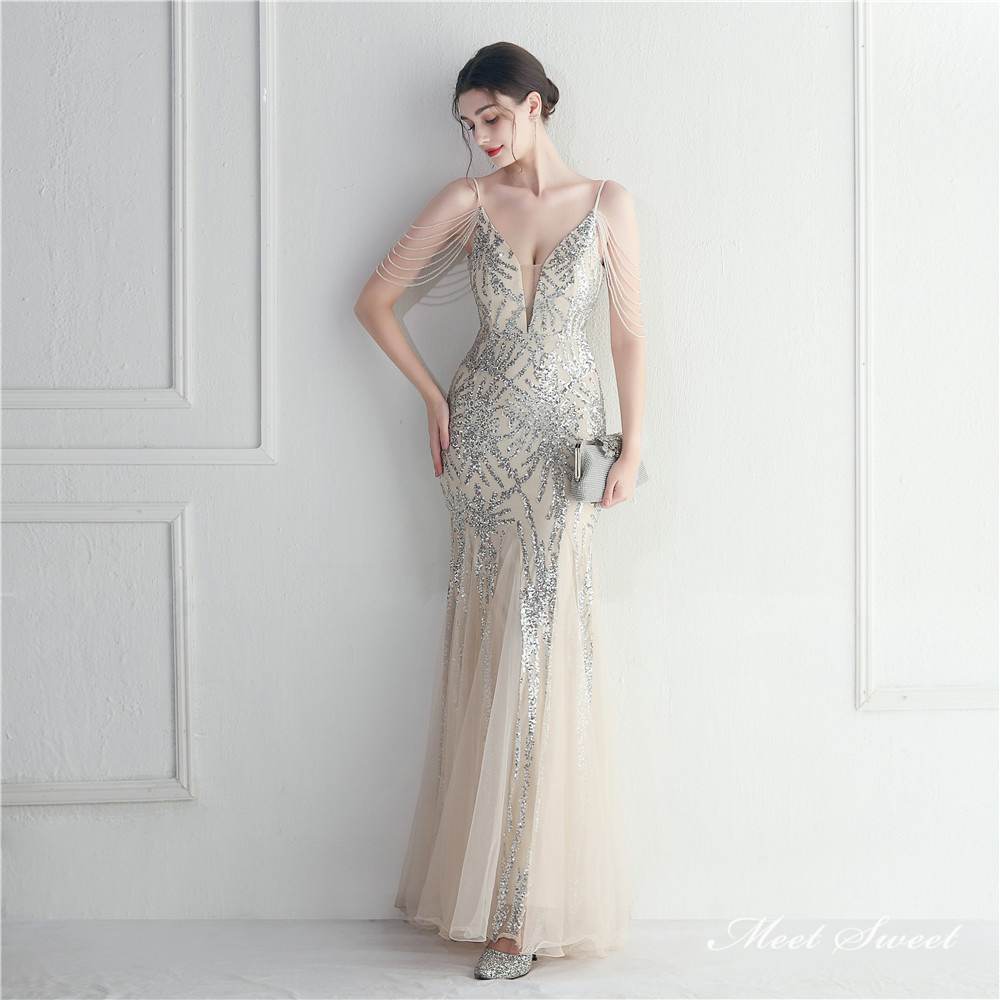 カラードレス マーメイドドレス パーティードレス イブニングドレス チュール 結婚式 二次会 発表会 エレ チュール ファスナー ノースリーブ キラキラ 