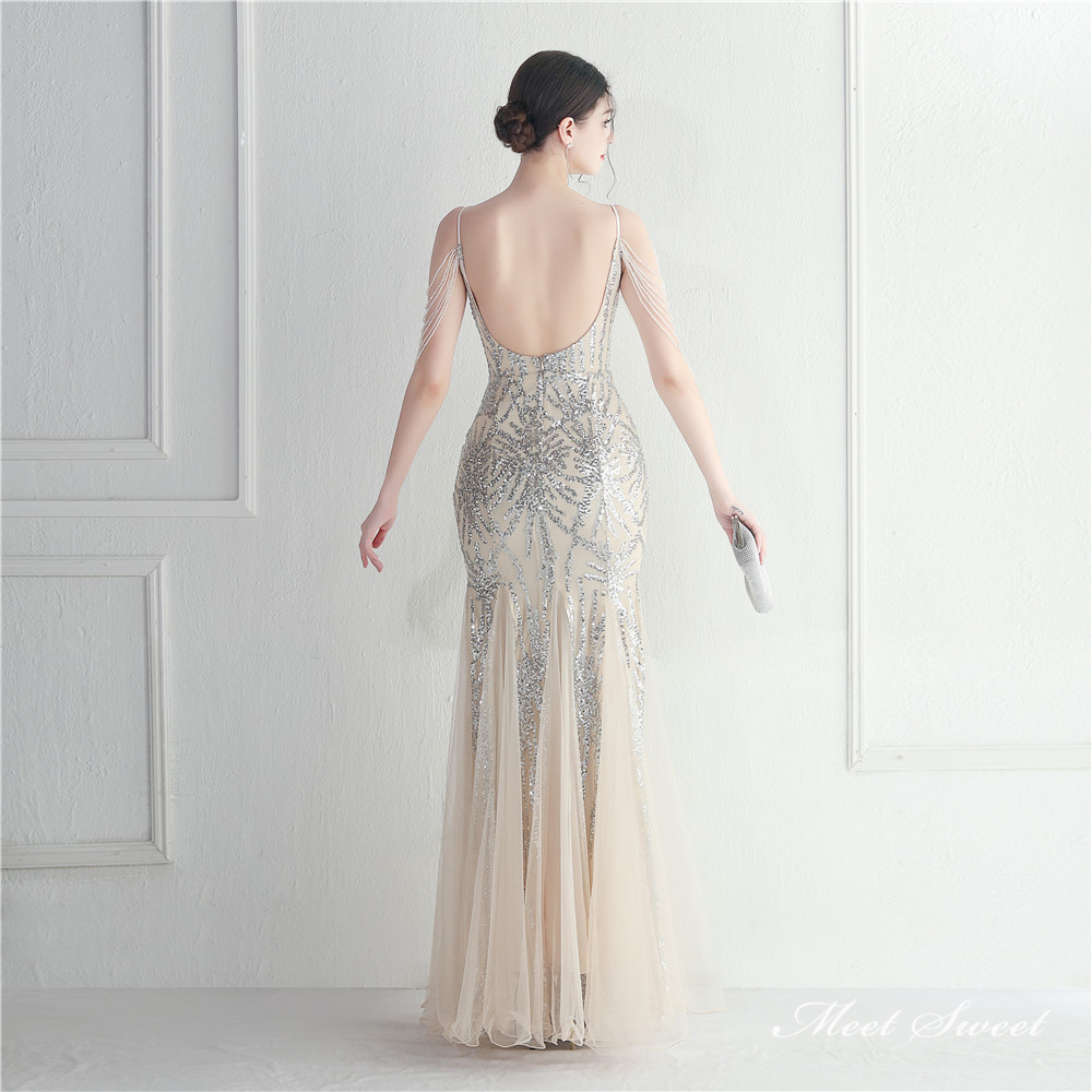 カラードレス マーメイドドレス パーティードレス イブニングドレス チュール 結婚式 二次会 発表会 エレ チュール ファスナー ノースリーブ キラキラ 