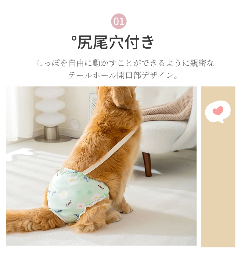 中大型犬用オムツカバー 犬用生理パンツ サニタリーパンツ マナーウェア ドッグウェア 犬服 サスペンダー付 おむつカバー マーキング防止 介護用 しつけ用品 