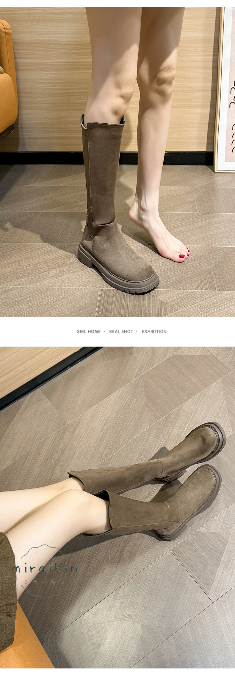 ロングブーツ レディース ブーツ シンプル 秋冬 ヒール 美脚 お出掛け 歩きやすい 履きやすい 厚底 通勤 通学 痛くない 幅広 大きいサイズ 裏起毛 スエード 