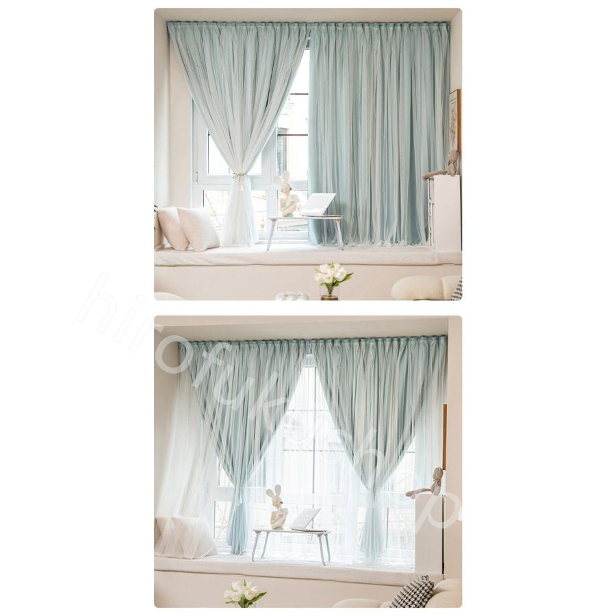 レースカーテン 1枚 UVカット 遮光 おしゃれ カーテン 丈直し シンプル省エネ UVカット 洗濯 フック インテリア 洗える 無地 遮熱 透光 