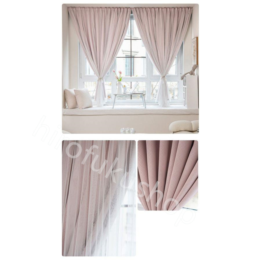 レースカーテン 1枚 UVカット 遮光 おしゃれ カーテン 丈直し シンプル省エネ UVカット 洗濯 フック インテリア 洗える 無地 遮熱 透光 