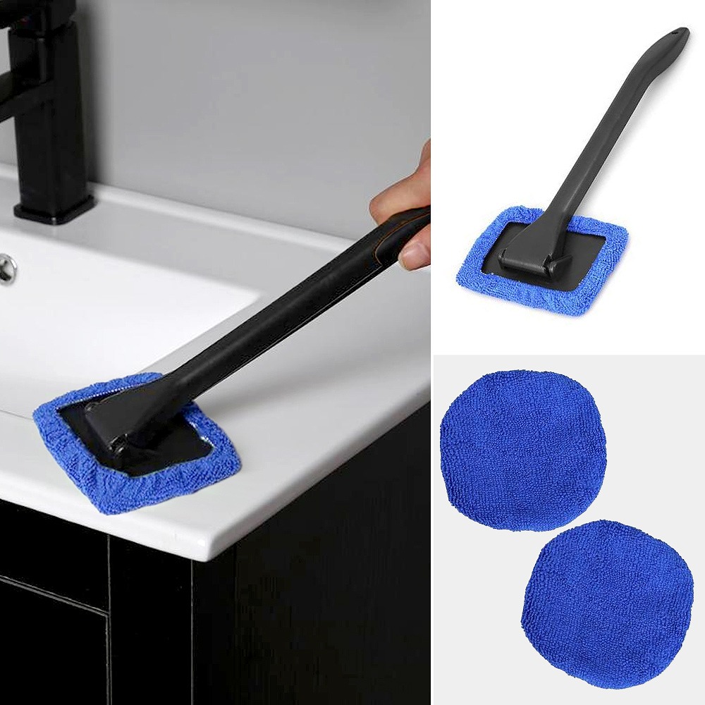 ウインドモップ 車内用 ガラス拭き マイクロファイバー 内窓用 クロス フロント 窓ふき カー用品 掃除 ガモップ 洗車 垢取り 曇り取り 窓 自動車 霜取り 