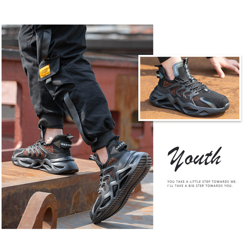 安全靴 作業靴 メンズ レディース ハイカット セフティー安全スニーカー 先芯入り 疲れない 靴 耐滑 踏み抜き防止 歩きやすい つま先ガード 鋼先芯 