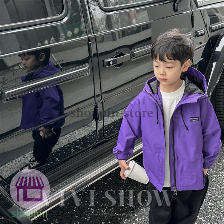 キッズ アウター 長袖 トップス フードつき カジュアル ゆったり シンプル 着やすい ジップおしゃれ ノーハイネック あわせやすい 動きやすい 