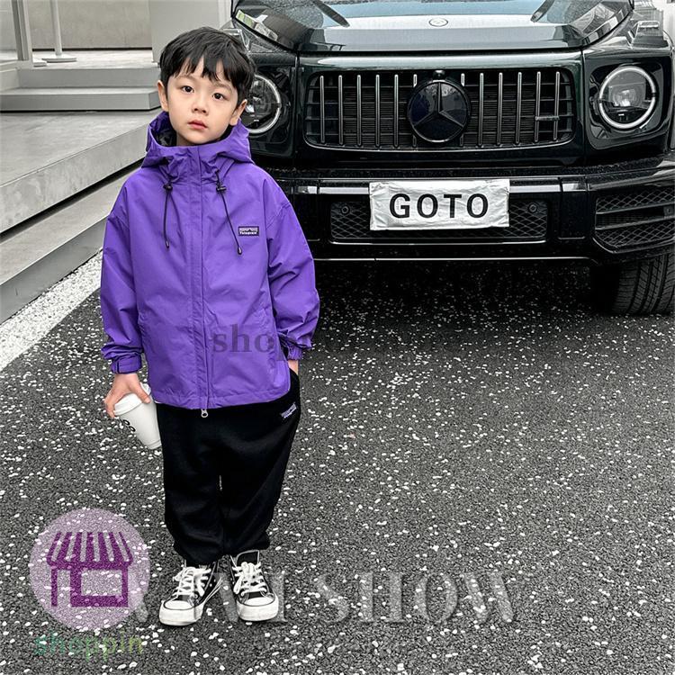 キッズ アウター 長袖 トップス フードつき カジュアル ゆったり シンプル 着やすい ジップおしゃれ ノーハイネック あわせやすい 動きやすい 