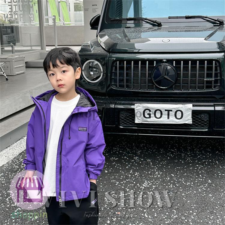 キッズ アウター 長袖 トップス フードつき カジュアル ゆったり シンプル 着やすい ジップおしゃれ ノーハイネック あわせやすい 動きやすい 