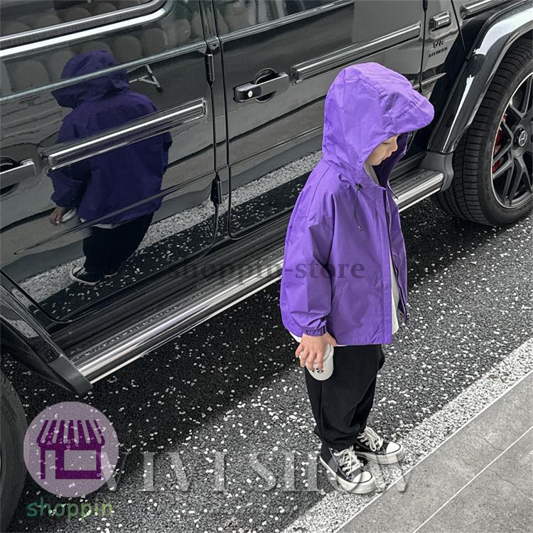 キッズ アウター 長袖 トップス フードつき カジュアル ゆったり シンプル 着やすい ジップおしゃれ ノーハイネック あわせやすい 動きやすい 