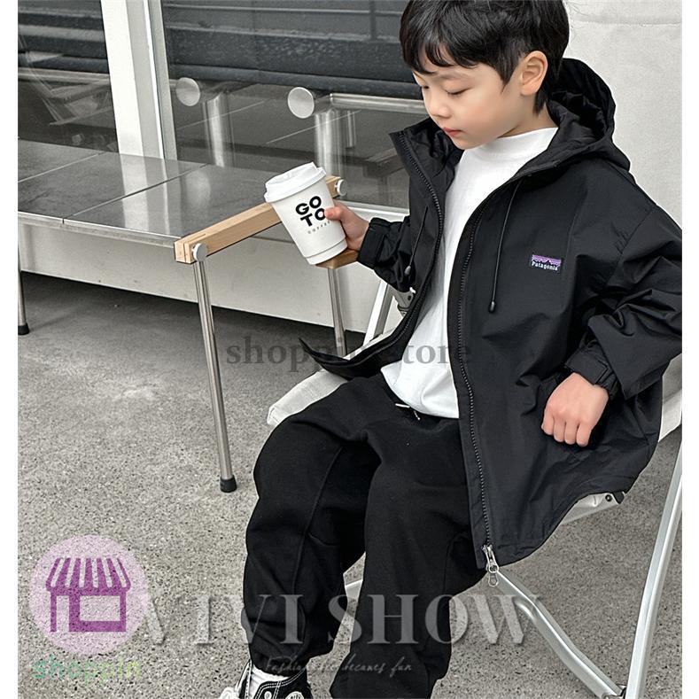 キッズ アウター 長袖 トップス フードつき カジュアル ゆったり シンプル 着やすい ジップおしゃれ ノーハイネック あわせやすい 動きやすい 