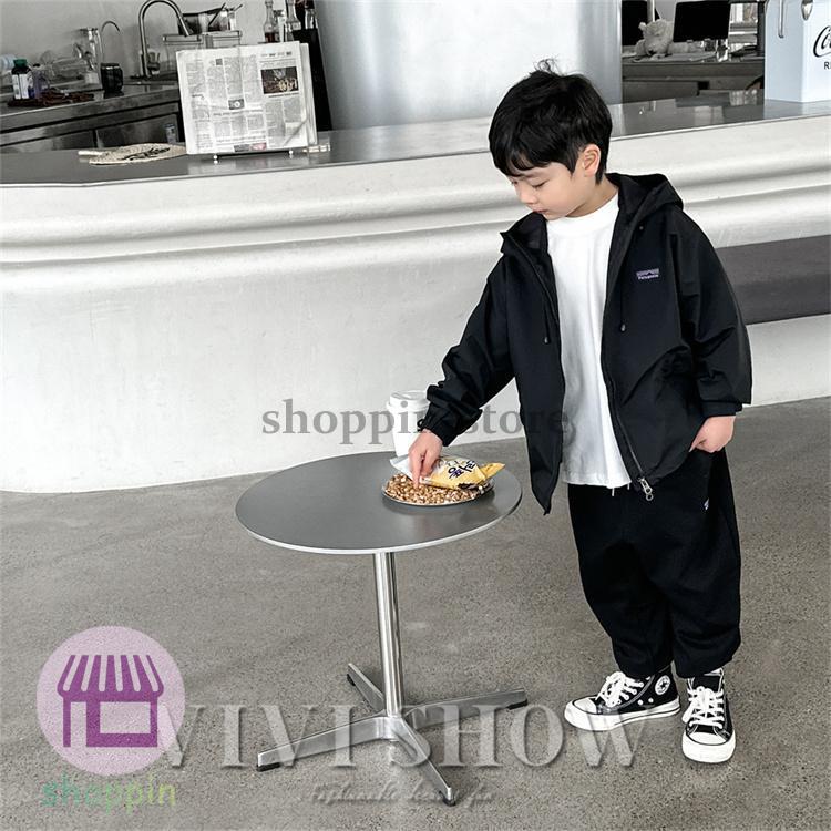 キッズ アウター 長袖 トップス フードつき カジュアル ゆったり シンプル 着やすい ジップおしゃれ ノーハイネック あわせやすい 動きやすい 