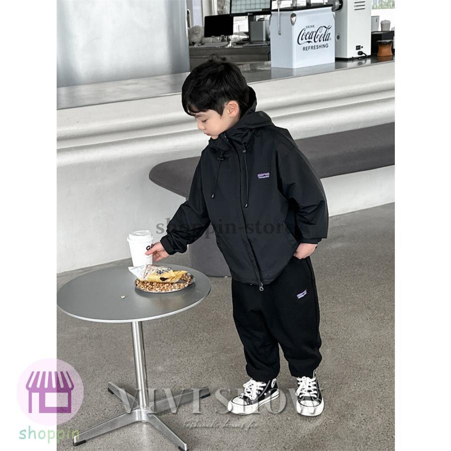 キッズ アウター 長袖 トップス フードつき カジュアル ゆったり シンプル 着やすい ジップおしゃれ ノーハイネック あわせやすい 動きやすい 