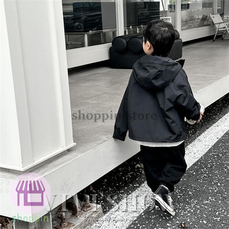 キッズ アウター 長袖 トップス フードつき カジュアル ゆったり シンプル 着やすい ジップおしゃれ ノーハイネック あわせやすい 動きやすい 