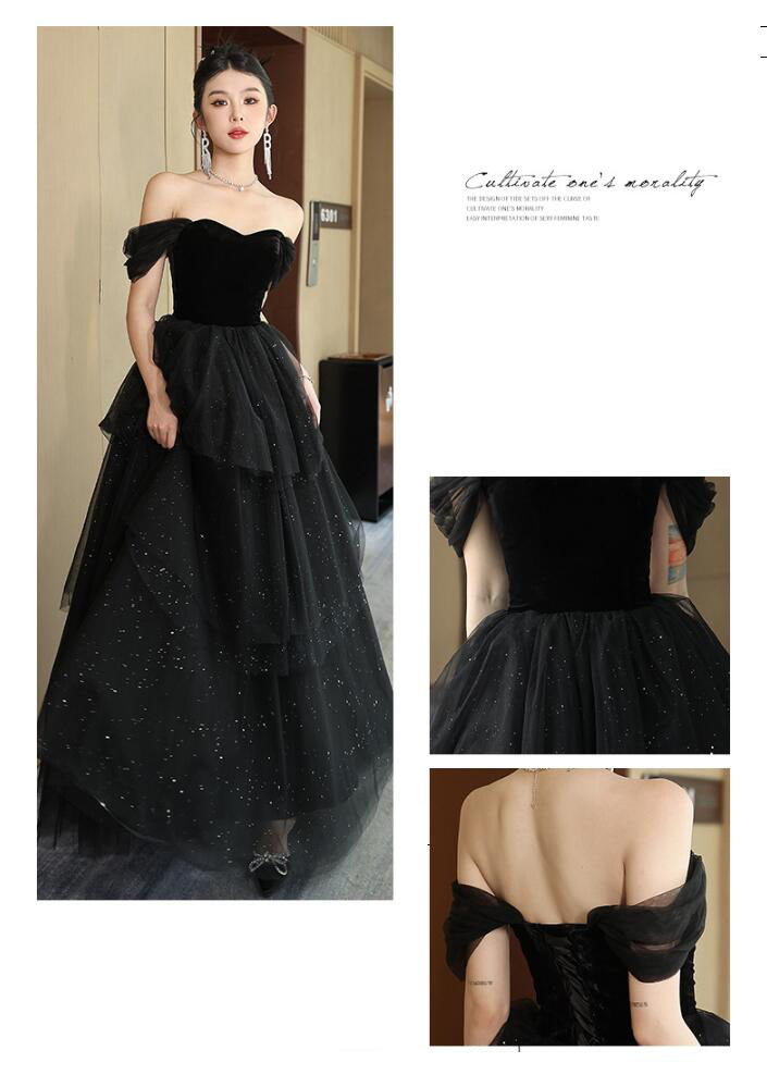 イブニングドレス フフリル 発表会ドレス キャミドレス Vネック ロング丈 謝恩会 パーティードレス 同窓会 オフショルダー お呼ばれドレス サックス 