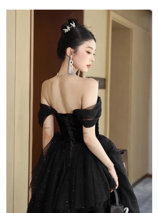 イブニングドレス フフリル 発表会ドレス キャミドレス Vネック ロング丈 謝恩会 パーティードレス 同窓会 オフショルダー お呼ばれドレス サックス 