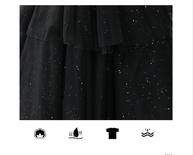 イブニングドレス フフリル 発表会ドレス キャミドレス Vネック ロング丈 謝恩会 パーティードレス 同窓会 オフショルダー お呼ばれドレス サックス 