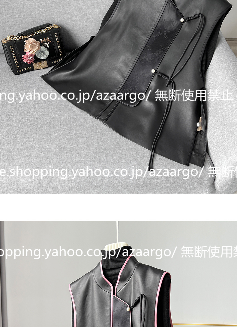 春夏秋冬 。 ベスト レディース レザーベスト 羊革 おしゃれ チョッキ 通勤 フォーマル ジレベスト ベスト前開き バイク用ベスト カジュアル 