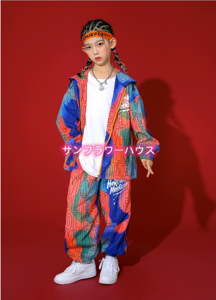 キッズダンス 女の子 セット ダンス 子供服 ジャケット ダンス衣装 長袖 チアガール ジュニア チアダンス 子ども服 ジャズダンス HIPHOP イベント 演出服 