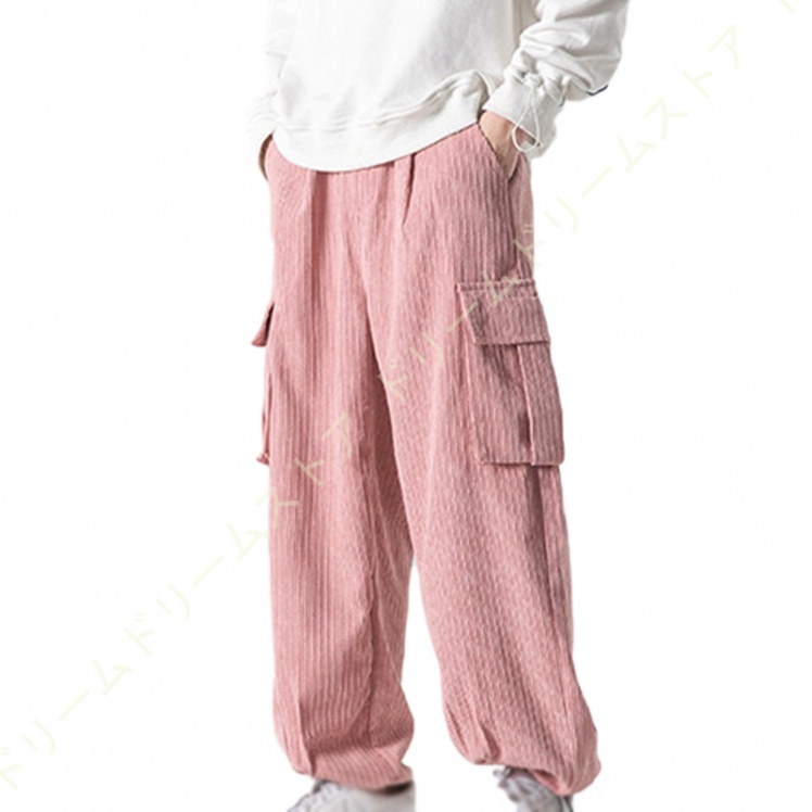 ワイドパンツ メンズ 冬 ワイド パンツ カーゴパンツ 秋 ワイドパンツ コーデュロイパンツ 大きいサイズ 冬 ゆったり 冬服 パンツ パンツ ウエストゴム 秋服 
