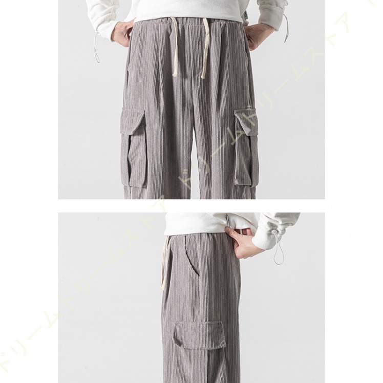 ワイドパンツ メンズ 冬 ワイド パンツ カーゴパンツ 秋 ワイドパンツ コーデュロイパンツ 大きいサイズ 冬 ゆったり 冬服 パンツ パンツ ウエストゴム 秋服 
