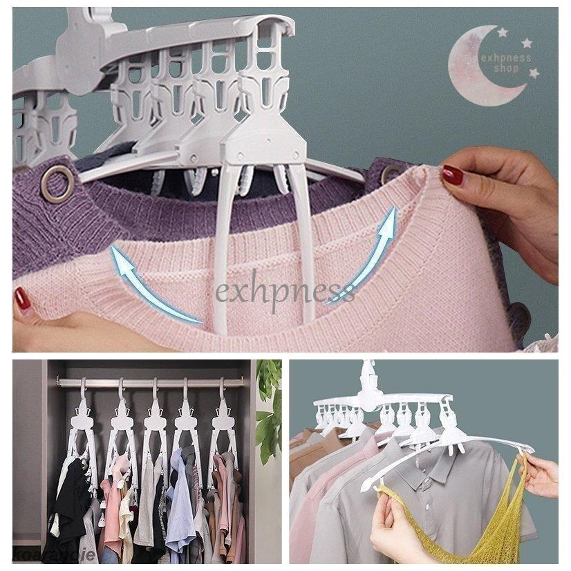 ワンタッチハンガー 8連 ハンガー ワンタッチ 便利グッズ 便利 スリム 収納 Tシャツ 物干しハンガー ワイシャツ 洗濯 ハンガーラック 