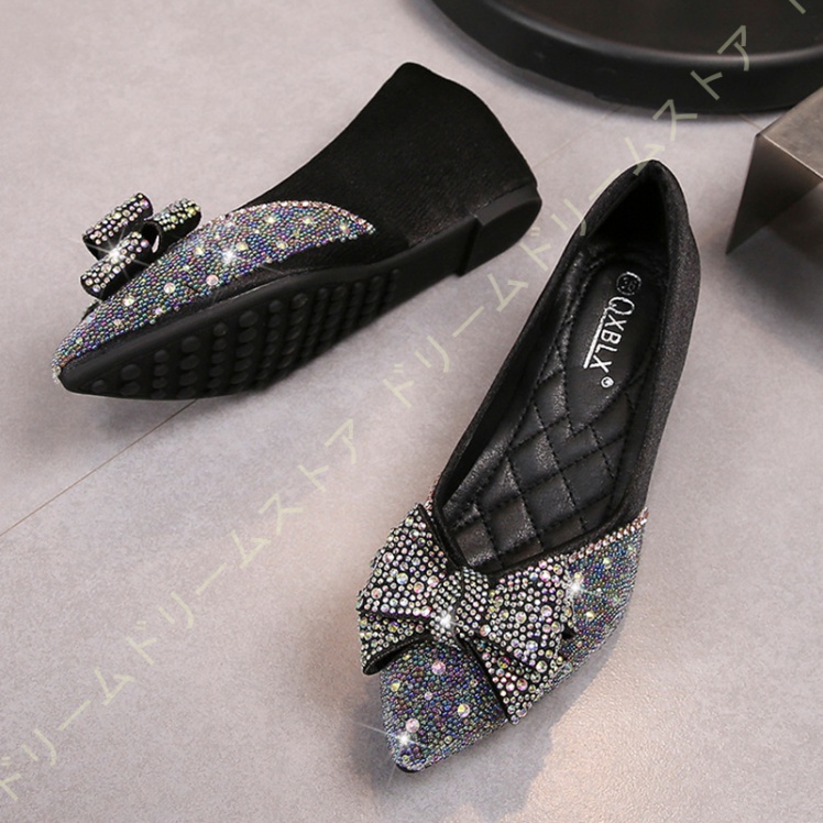 パンプス 美脚 レディース コンフォートビジュー リボン ウェッジソール ローファー ファッション 女性 脚長 婦人 5CM おしゃれ 軽量 カジュアル 