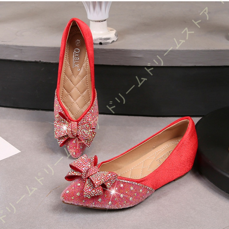 パンプス 美脚 レディース コンフォートビジュー リボン ウェッジソール ローファー ファッション 女性 脚長 婦人 5CM おしゃれ 軽量 カジュアル 