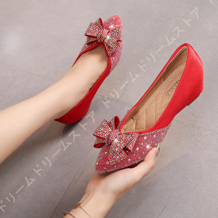 パンプス 美脚 レディース コンフォートビジュー リボン ウェッジソール ローファー ファッション 女性 脚長 婦人 5CM おしゃれ 軽量 カジュアル 