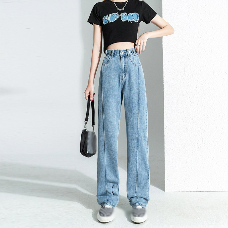 デニム レディース パンツ デニムパンツ ジーンズ ひんやり 涼しい ゴム 夏 ワイドパンツ 薄手 体型カバー ボ春 ハイウエスト 速乾 