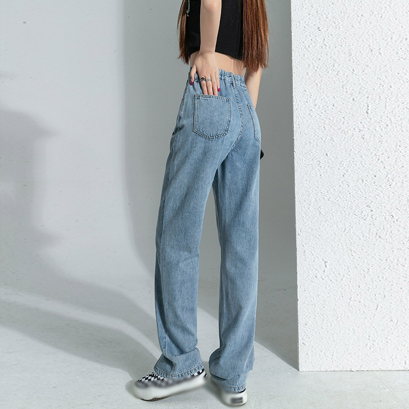 デニム レディース パンツ デニムパンツ ジーンズ ひんやり 涼しい ゴム 夏 ワイドパンツ 薄手 体型カバー ボ春 ハイウエスト 速乾 