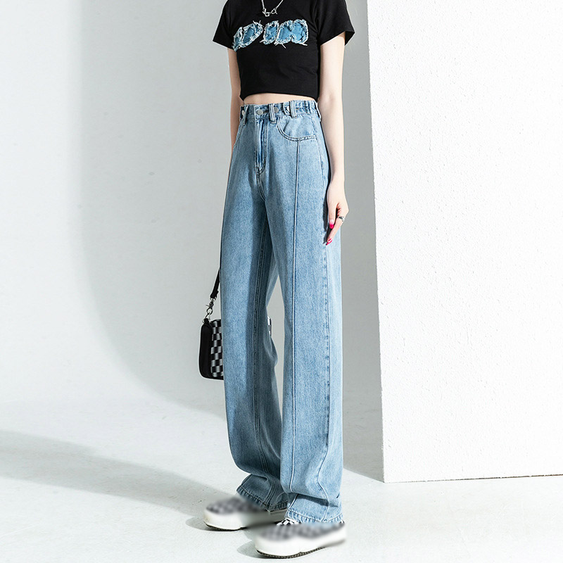 デニム レディース パンツ デニムパンツ ジーンズ ひんやり 涼しい ゴム 夏 ワイドパンツ 薄手 体型カバー ボ春 ハイウエスト 速乾 