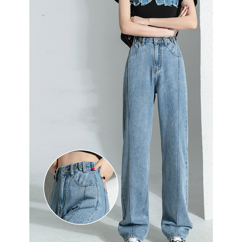 デニム レディース パンツ デニムパンツ ジーンズ ひんやり 涼しい ゴム 夏 ワイドパンツ 薄手 体型カバー ボ春 ハイウエスト 速乾 