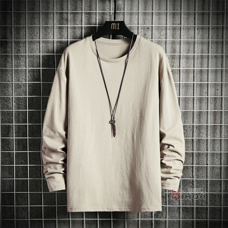 無地 長袖 Tシャツ メンズ 綿100% ロンT クルーネック トップス カットソー ティーシャツ ロンティー インナー 長袖Tシャツ 