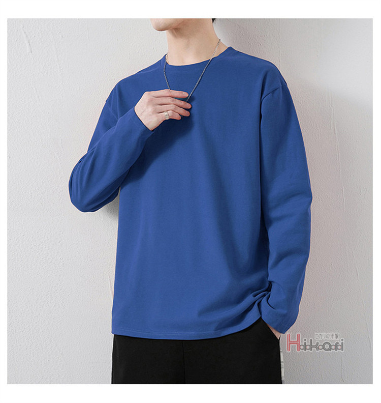 無地 長袖 Tシャツ メンズ 綿100% ロンT クルーネック トップス カットソー ティーシャツ ロンティー インナー 長袖Tシャツ 