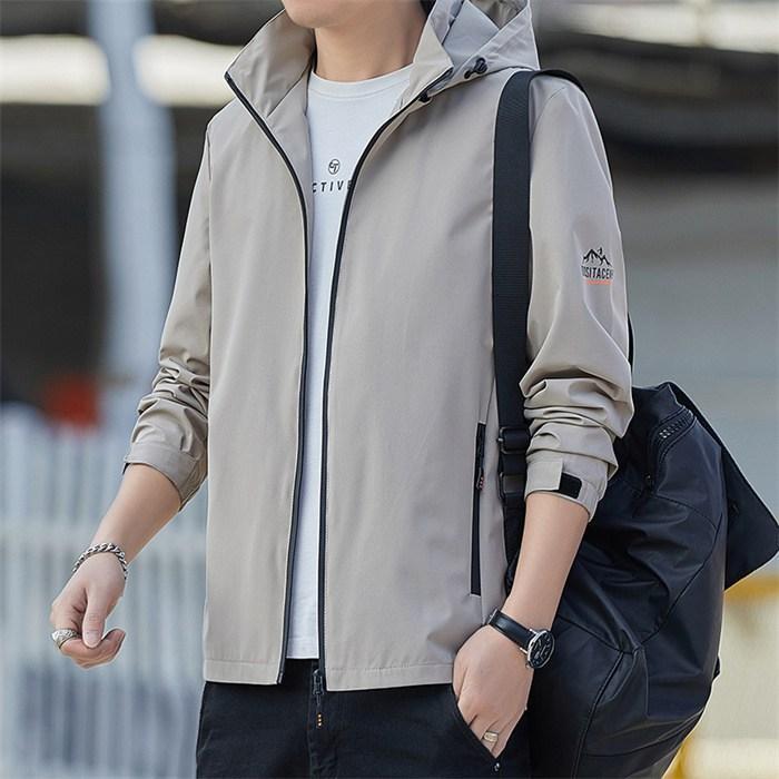 マウンテン秋 メンズ 長袖 ジップアップ フード付き ライトアウター カジュアル かっこいい おしゃれ トップス 