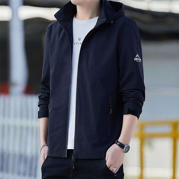 マウンテン秋 メンズ 長袖 ジップアップ フード付き ライトアウター カジュアル かっこいい おしゃれ トップス 