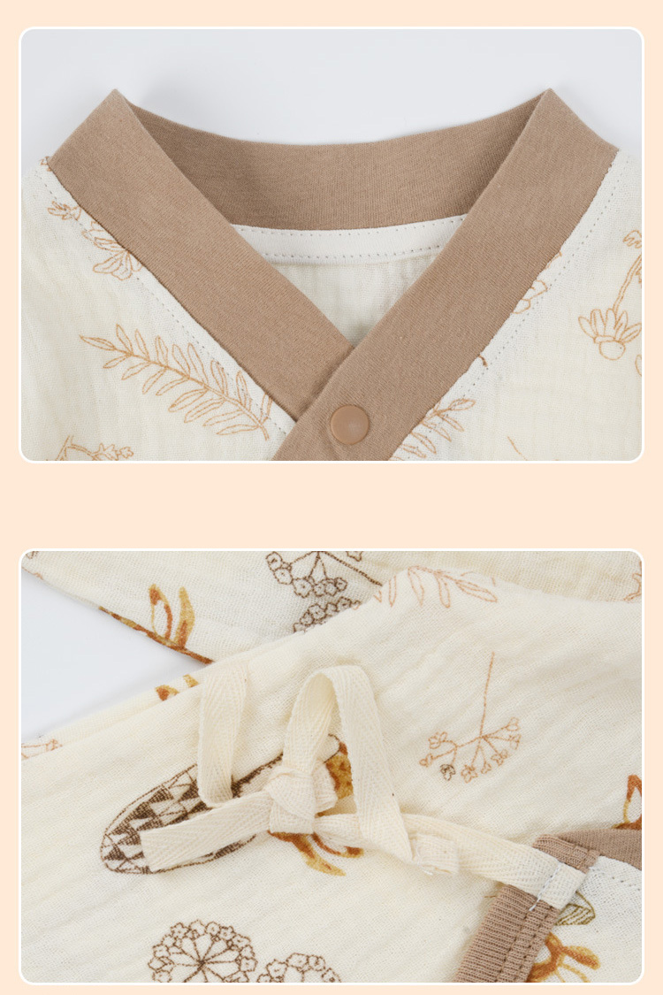 赤ちゃん カバーオール ベビー 甚平 ロンパース ガーゼ 写真撮影 出産祝い 退院 可愛い ベビー服 パンダ おしゃれ 浴衣 お宮参り 長袖 新生児 出産準備 パジャマ